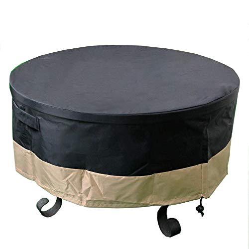 ProHome Direct 60 Inch Heavy Duty Waterproof Round Fire Pit/Table Cover, Weather Resistant