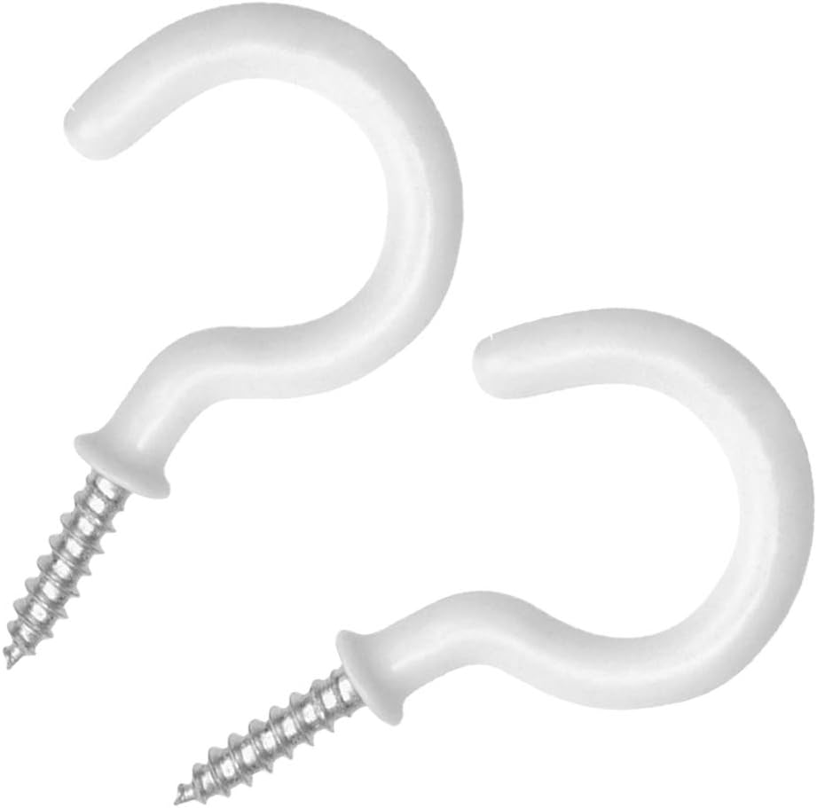 30PCS Cup Hooks Screw in Screw Hooks Ceiling Hooks for Hanging Plants