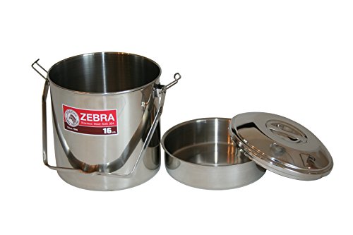 Firebox 3 Quart (6") Billy Can - Locking Bail Handle Bushcraft Camp Pot, SS Clips (Installed)
