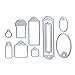 Whitelotous Cutting Dies Cut Dies Stencil Metal Template Mould for DIY Scrapbook Album Paper Card (10 pcs Labels Hollow Out)