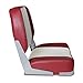 Leader Accessories Deluxe Folding Marine Boat Seat (White/Red)