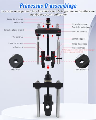 BOVIEER Diesel Injector Extractor Set 303-1706 Compatible with Ford EcoBlue 2.0 TDCi & for Tourneo, Transit, Focus, Edge, Galaxy, S-Max, Mondeo, Ranger, Kuga, Injector Extractor Tool