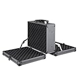 iKayaa Double Sided Aluminum Hard Pistol Handgun Case With 2 Combination Locks Security Gun Carry Storage Box Accessory