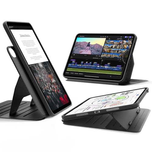 ESR für iPad Air 13 Zoll M4/M3/M2 Hülle (2026/2025/2024), drehbare Hülle mit Abnehmbarer Magnetabdeckung, Ständer im Hoch-/Querformat, 9 Standwinkel,