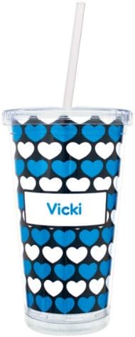 NEW Paparte Personalized Custom Tumbler Cup - Edge Kitten Hearts Love