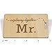 Mr Mrs Wooden Luggage Tags Travel Cute Couples Gift - 2 Pack