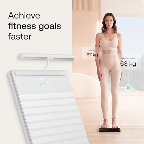 WITHINGS Body Segment - Smart Scale with Segmental Body Composition Analysis, Weighing Scales Body Weight & Vascular Age, Visceral Fat, Heart Rate, iOS/Android