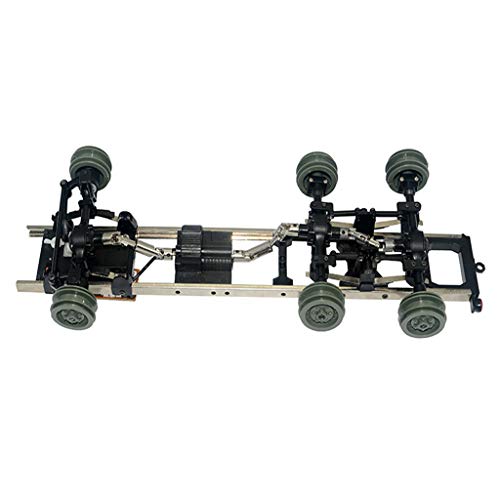 Metal Gear Sturdy Front +Central +Rear Axle Assembly Spare Part for WPL B36 B16 (Black)