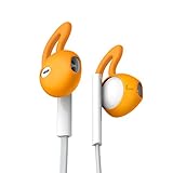 VOJO RABBIT, iPhone Sleeve 6s Apple Earpods Cover  [Orange & Clear](2 Pairs) Sweat & Water Proof Earpods Cover Earbuds Keeper, Earphones Hook Grips for iPhone Sleeve 6 6s plus 5s 5 se 5c, Cool Gadget