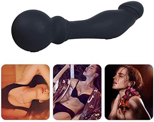 Yzerel Soft Silicone Anieqal Dilator Feel Free to Bend Pull Beads Depth Waterproof Black