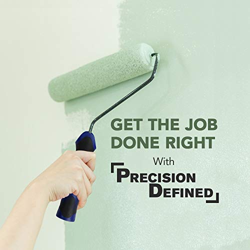 Precision Defined 9-inch Paint Roller Covers Refill 6-Pack, Replacement Covers for Roller Brushes Set (1/2-Inch Nap) - Thumbnail 2