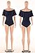 Women's One-Piece Sexy Bandage Ruffle Tops Bodysuits Gypsy Leotard Navy BLue L