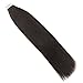 Moresoo 18 Inch Straight Unprocessed Brazilian Hair Tape on Remy Hair Extensions 40 Pieces 100 Grams #1B Off Black Seamless Skin Weft Adhesive Hair Extensions