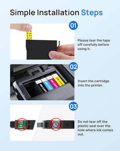 GPC Image Compatible with Epson XP-2200 XP-2205 XP-3200 XP-3205 XP-4200 XP-4205 WF-2910 WF-2930 WF-2950 (10-Pack)