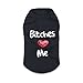 DroolingDog Pet Dog Shirts Small Dog Clothes Winter Dog Sweater Dog Tshirt for Small Dogs, Large, Black
