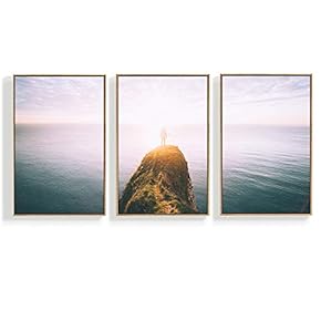 Canvas Wall Art for Living Room, Bedroom Mountain Framed Canvas Prints for Home Decoration Ready to Hang - 16"x24"x3 Panels
