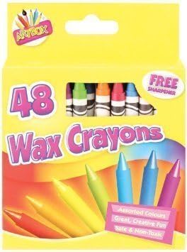 3x Caja Artística 48 Ceras Juego de 48 SURTIDO COLORES CON SACAPUNTAS: Amazon.es: Hogar