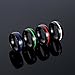 REVEMCN 8mm Black Stainless Steel Thin Line Polished Finish Wedding Band Ring for Men Women, 4 Color (Red, 10)