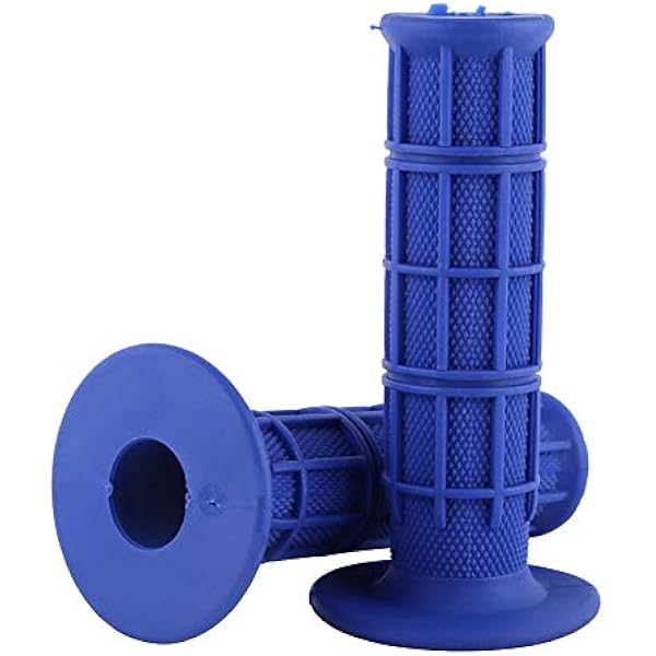 ODI Blue Grips Set With Number Plate - Perfect For Downhill MTB, EBikes, Surron & BMX (Includes Grip Glue)