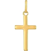 Mystigold Cross Pendant for Men and Women in 18K Gold Plated or 925 Sterling Silver Plated Rhodium