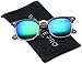WearMe Pro - Half Frame Retro Semi-Rimless Style Sunglasses Retro Mirror Lens Sunglasses