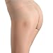 MIYA Women's Control Top 10 Den All Sheer Toe silk stockings Tights Panty Hose