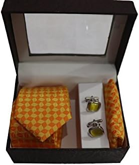 Royal Attire Micro Fibre Men Tie, Cufflink and Pocket Sqaure Gift Set