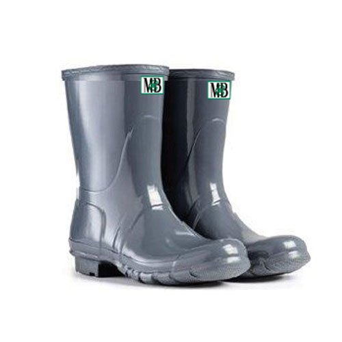 Moneysworth & Best Kid's Rubber Rain Welly Boots, 6, Grey - Thumbnail 2