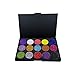 Allwon Glitter Eyeshadow Pressed Glitter Makeup Palette Pigmented Shimmer Rainbow Bold Glitters Eye Shadows,15 Colors