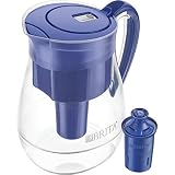 Brita Large 10 Cup Water Filter Pitcher with 1 Longlast Filter, Reduces Lead, BPA Free - Monterey, Blue