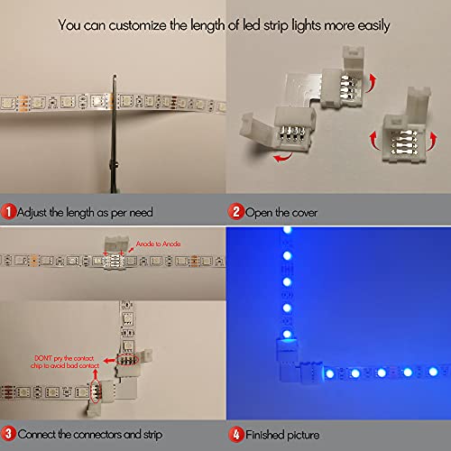 FARFU Led Strip Lights, 32.8ft 5050 RGB Led Lights Strip Kit (Ultra Bright, 54 Pieces LED Light Source per Meter) with 44 Keys IR Remote, Led Lights for Bedroom, Home Decoration