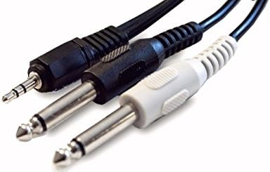 Quarter Inch (1/4") Dual Mono(Left/Right) to 1/8" Stereo Cable (Y Cable)