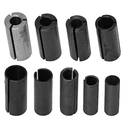 Muye 9 Pcs Router Conversion Chuck Milling Router Adapter For Engraving Machine-Tool Adapter Tool Milling Cutters for Carpentry