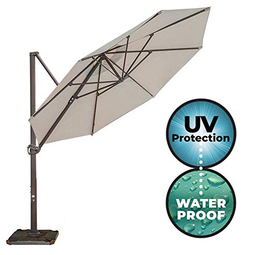 Abba Patio 11 ft Patio Offset Hanging Umbrella Outdoor Cantilever