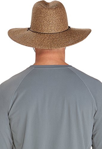 Coolibar UPF 50+ Men's Beach Comber Sun Hat (Large/X-Large - Brown/Natural)