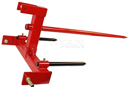 Titan Category 1 Tractor 3 Point Attachment w/49" Hay Spear & 2 17" Stabilizers