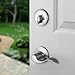 Dynasty Hardware RID-HER-100-US15-LH Ridgecrest Front Door Handleset, Satin Nickel, With Heritage Lever, Left Hand