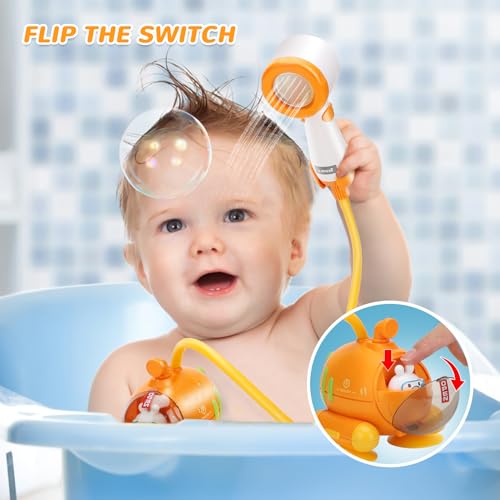 Bath Toys Electric Radish Submarine Baby Bath Shower Head Sprayer