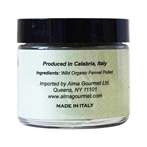 Italian Organic Fennel Pollen by Alma Gourmet | 1 Ounce Glass Jar