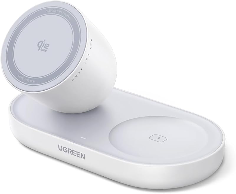 Zapix 2-in-1 Qi2 25W Magnetisches Kabelloses Ladegerät, Zertifiziert