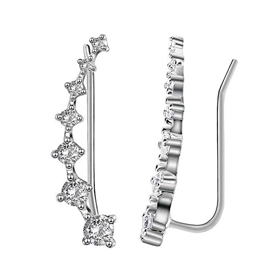 Elensan-7-Crystals-Ear-Cuffs-Hoop-Climber-S925-Sterling-Silver-Earrings-Hypoallergenic-Earring Elensan-7-Crystals-Ear-Cuffs-Hoop-Climber-S925-Sterling-Silver-Earrings-Hypoallergenic-Earring