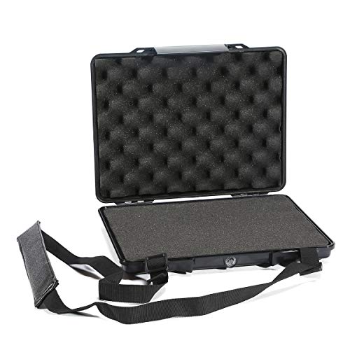 Merdia Durable Equipment Carrying Case and IPad Case ABS Case for Tablet Hard Pistol Cases With Foam Easy Carrying With Strap