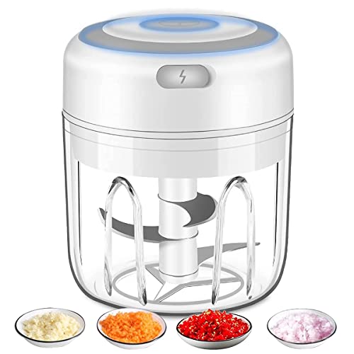 Electric Mini Garlic Chopper, Portable Food Processor, Vegetable