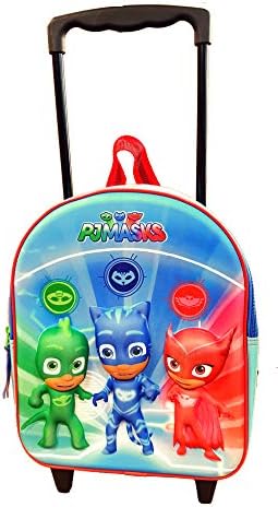Luggage (Bags, satchels, Kits, Umbrella.) Fantasy License:Mickey Mouse,Miraculous, Fireman Sam, Pj Masks. (3D Trolley Backpack 12105 inch, Pj Masks)