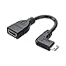 CableCreation Mini HDMI to HDMI Cable, 0.5ft 90 Degree Left Angle Mini-HDMI Male to HDMI Female Adapter,Support 1080P Full HD,3D,for Camera,Camcorder,Graphics Card,Laptop,Tablet,HDTV,Projector,Black