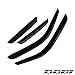 4pcs Front Rear Smoke Sun Rain Guard Vent Shade Window Visors Compatible with Extended Cab DA-94044