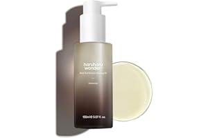 Haruharu Wonder Black Rice Moisture Deep Cleansing Oil 5.1 fl.oz / 150ml | Korean Facial Cleanser, Makeup Remover | Vegan, Cr