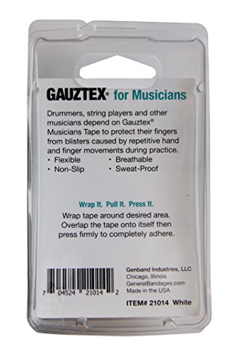 Gauztex Finger Tape – Musicians – ¾” Self-Adhesive Breathable Gauze – Flexible, Sweatproof Non-Slip Grip (7 ½ yd roll) (Pink)