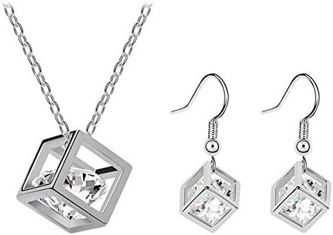 Hemss Women Plated Necklace Earrings Jewelry Sets Pendant(C2)