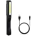 Rechargeable LED Work Light, 2-way Mini Portable Pocket COB Flood Light Inspection Lamp / LED Flashlight - Super Bright Torch, Magnetic Clip, USB Charging Cable